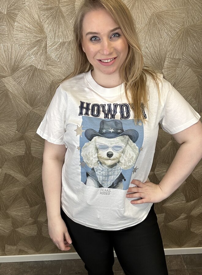 CARPENELOPE LIFE S/S O-NECK REG TEE JRS Cloud Dancer/WESTERN DOG