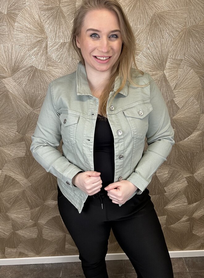CARWESPA COLOUR DENIM JACKET DNM Jadeite