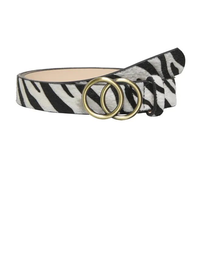 CARRASMI ZEBRA ANIMAL JEANS BELT ACC Black/ZEBRA