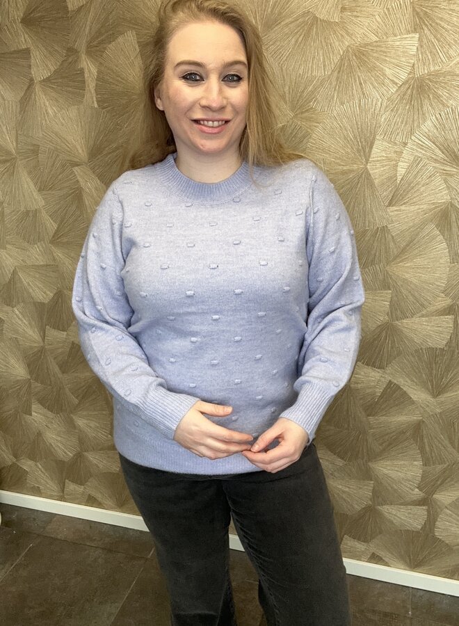 VMCFRANCESCA LS O-NECK PULLOVER BOO CUR Baby Lavender MELANGE