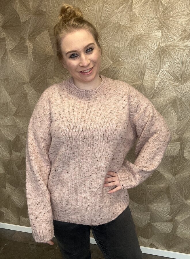 VMCINGRID LS O-NECK PULLOVER BOO CUR Pink Dogwood MELANGE LL19 FROM COLOR BOOK