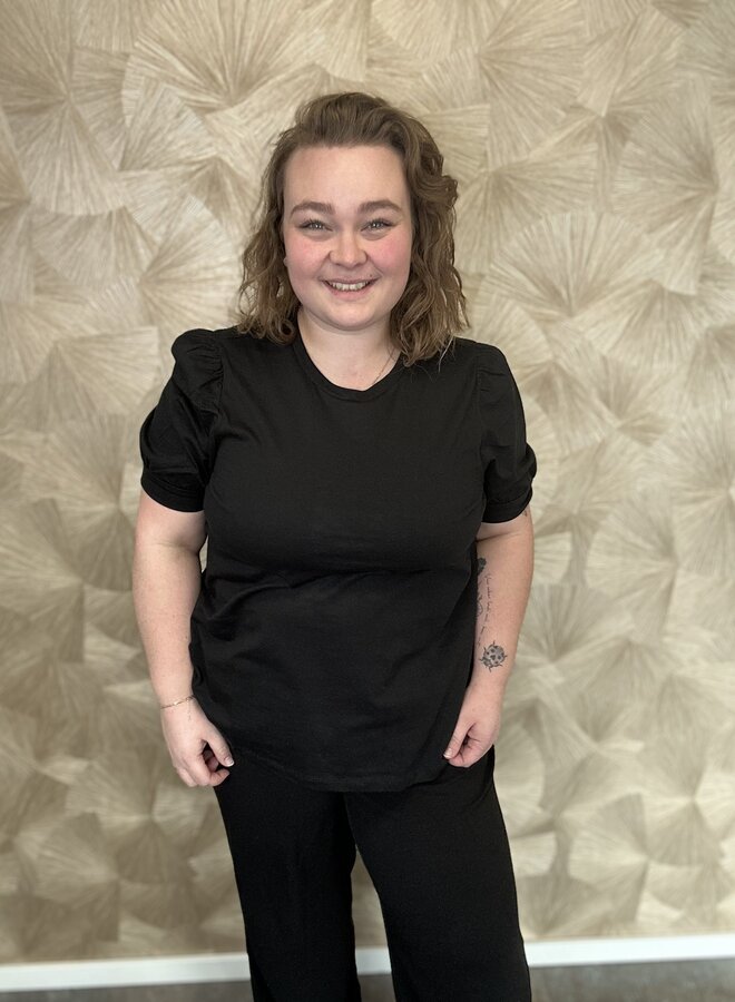 AWCKERRY 2/4 O-NECK TOP NOOS Black