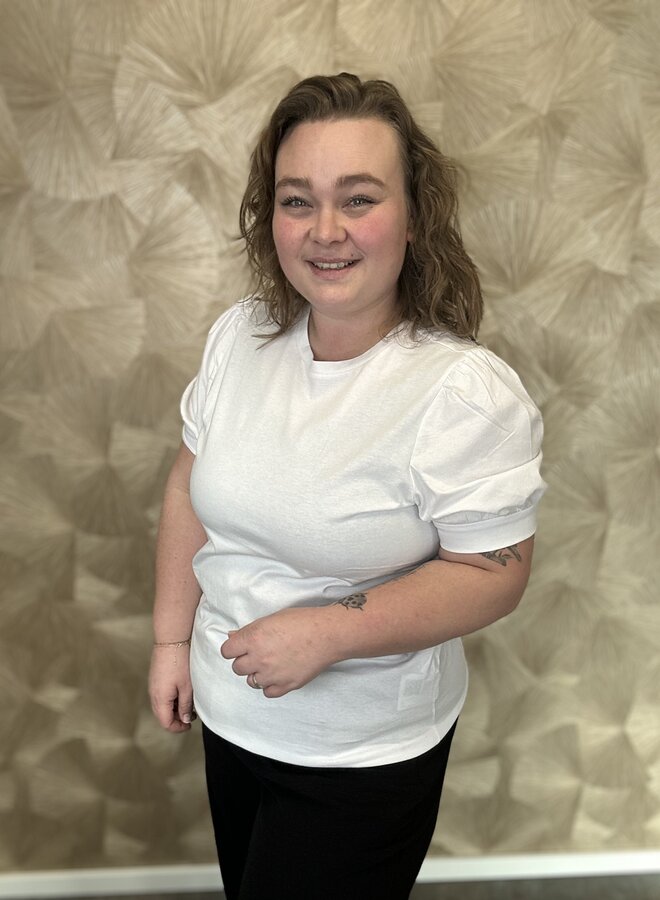 AWCKERRY 2/4 O-NECK TOP NOOS Bright White