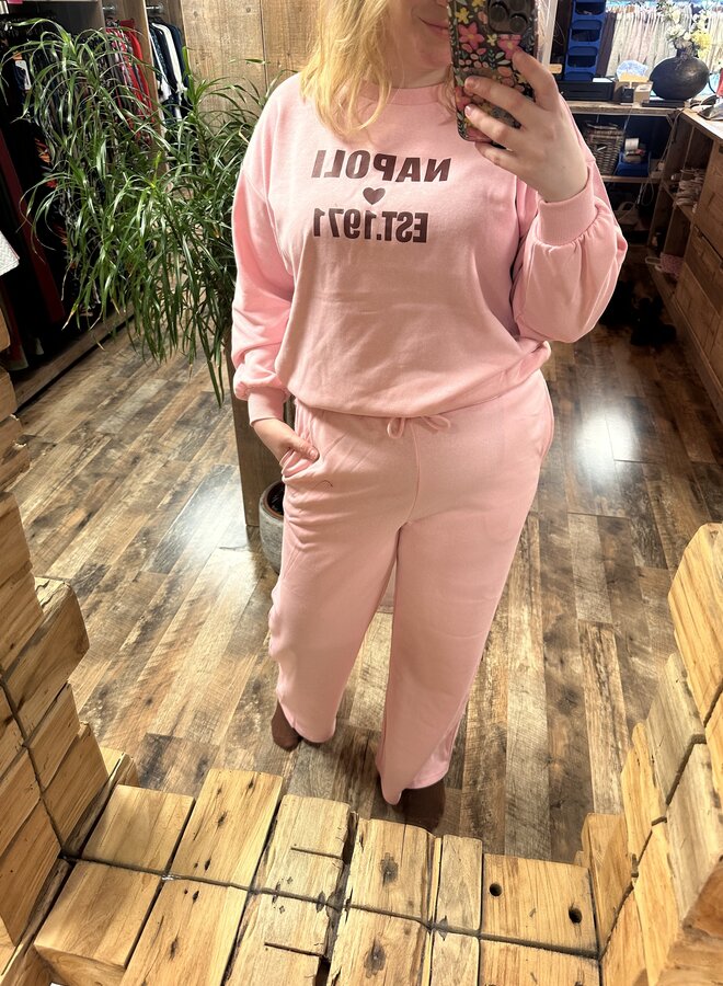 CARSILDA LONG WIDE PANTS SWEAT JRS Romance Rose