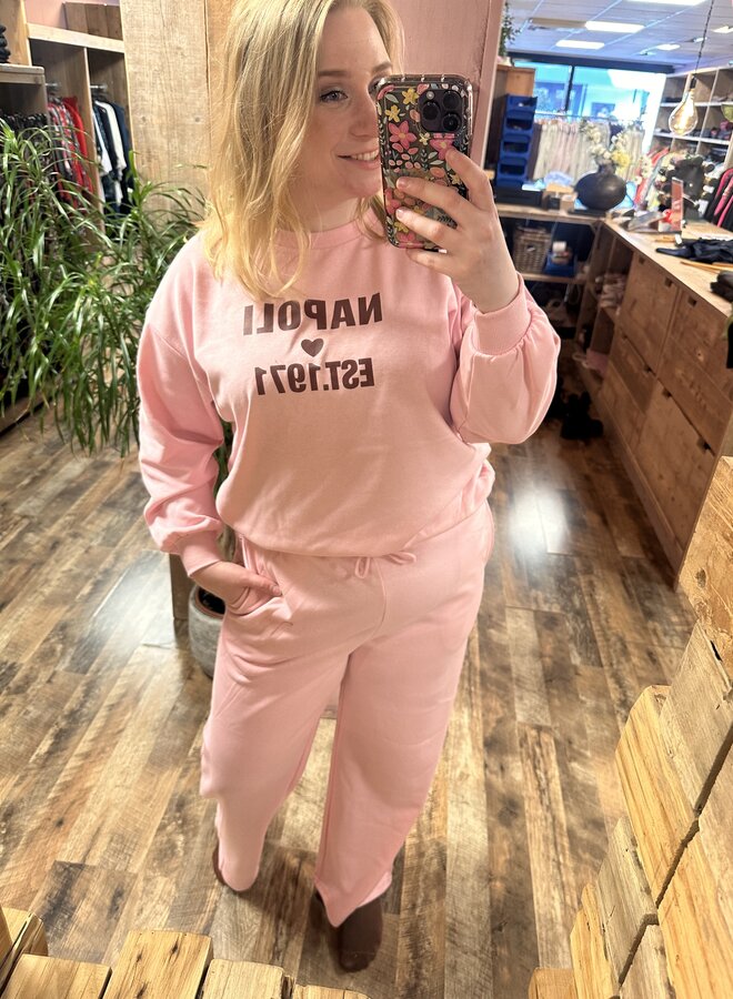 CARSILDA LS SLEEVE O-NECK SWEAT JRS Romance Rose/W SPICED A