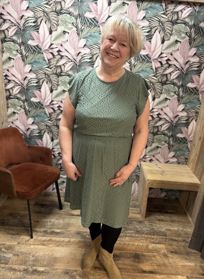 VMCTASSA SL FRILL SHORT DRESS JRS CUR Laurel Wreath