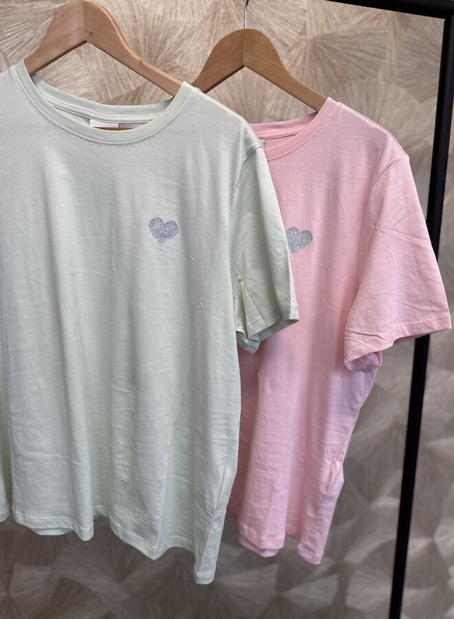 CARKITA LIFE S/S LOGO TOP JRS NOOS Green Lily/Silver Glitter