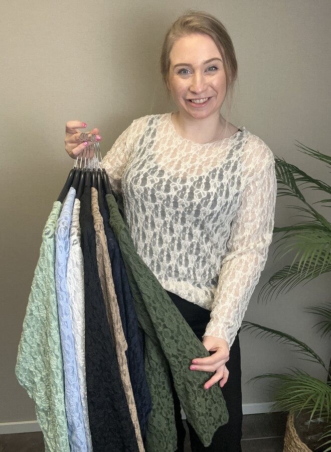 Kanten top Barcelona  (Meerdere Kleuren)