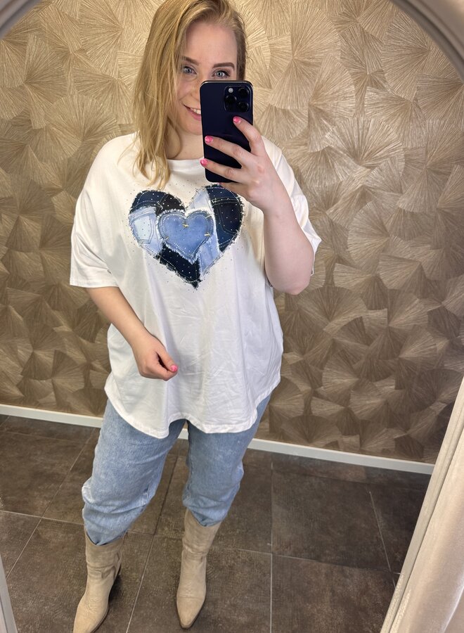 Shirt wit jeans hart