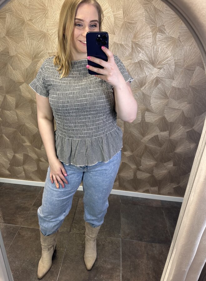 CARCELLE LIFE CAP SMOCK BOATNECK TOP JRS Black/Cloud dance