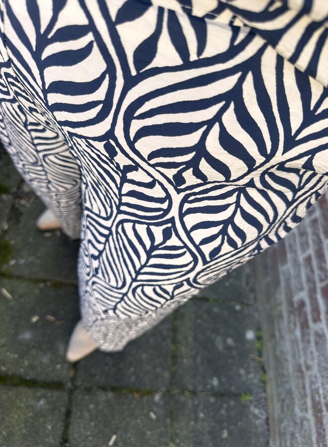 VMCJOSIE HW WIDE PANT WVN GA CUR Birch/Navy blaze