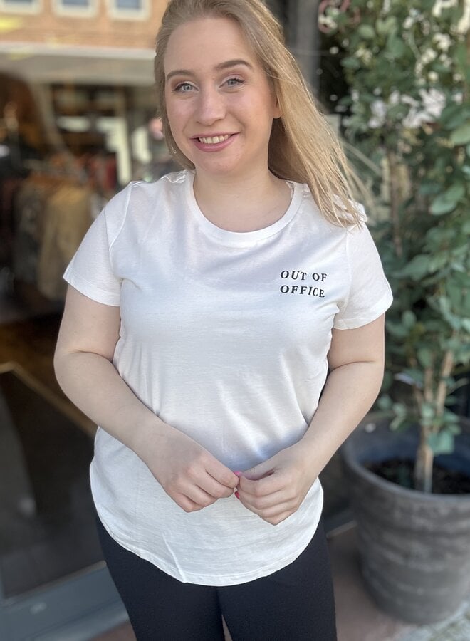 VMCKONIA FRANCIS SS TOP BOX JRS CUR Snow White/OUT OFF OFFICE