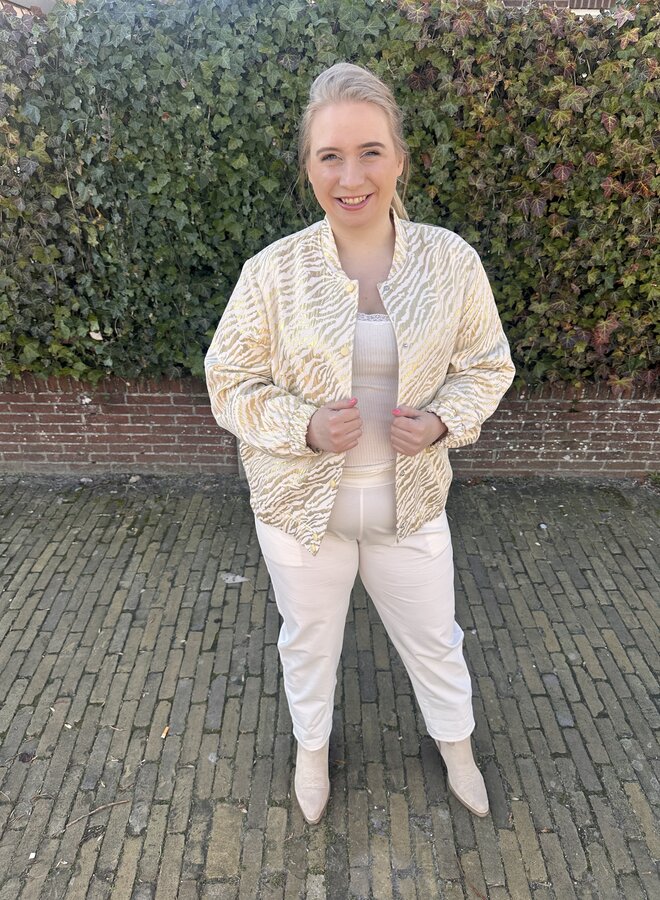 VMZITTA LS JAQUARD BOMBER EXP CUR Rich Gold