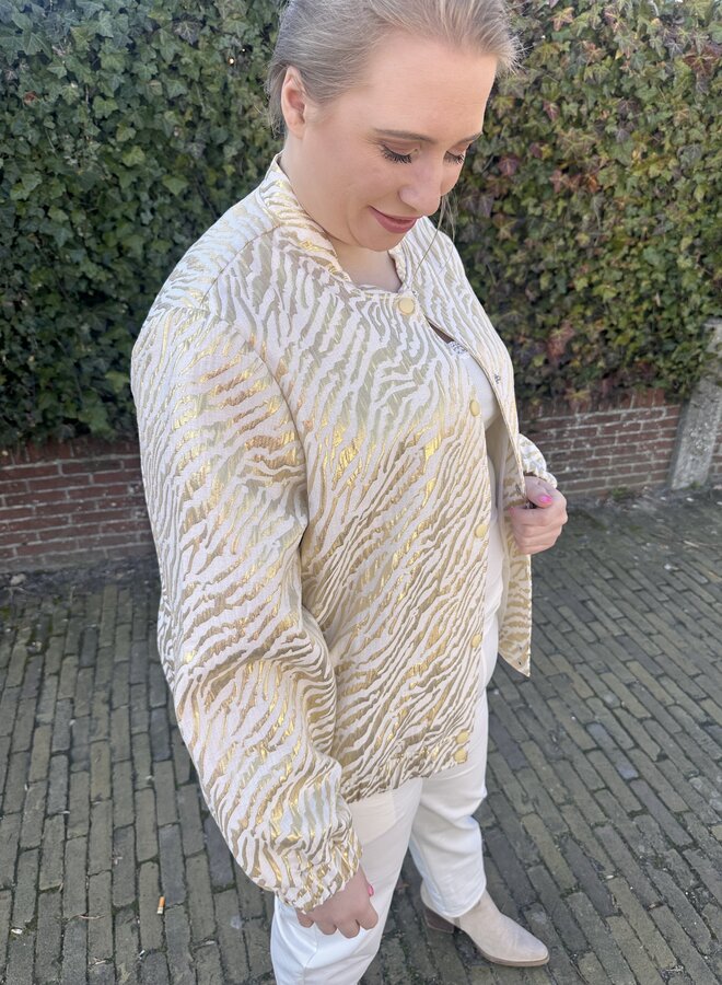 VMZITTA LS JAQUARD BOMBER EXP CUR Rich Gold