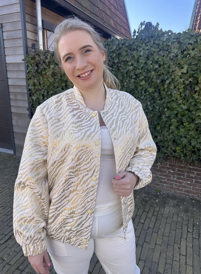 VMZITTA LS JAQUARD BOMBER EXP CUR Rich Gold