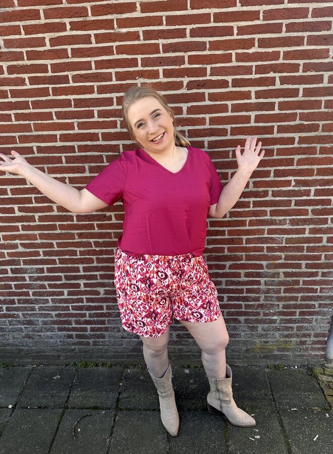 CARHAVANA SHORTS AOP Fuchsia Pink/SUMMER GEO