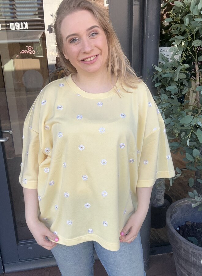 CARLUNA 3/4 O-NECK UB SWT JRS Sunlight/Small dits