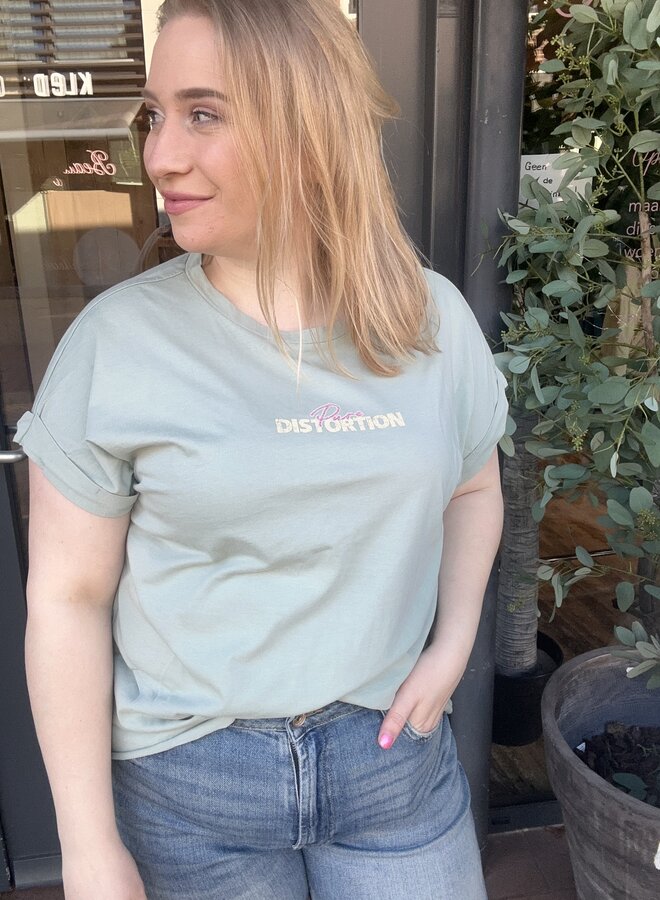 CARJOZI CAPSL TURNUP O-NECK JRS Jadeite/Electric