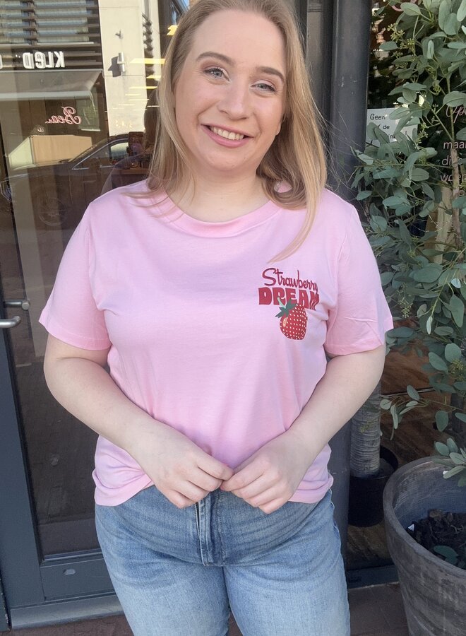 CARADDISON LIFE S/S O-NECK REG TEE JRS Romance Rose/STRAWBERRY