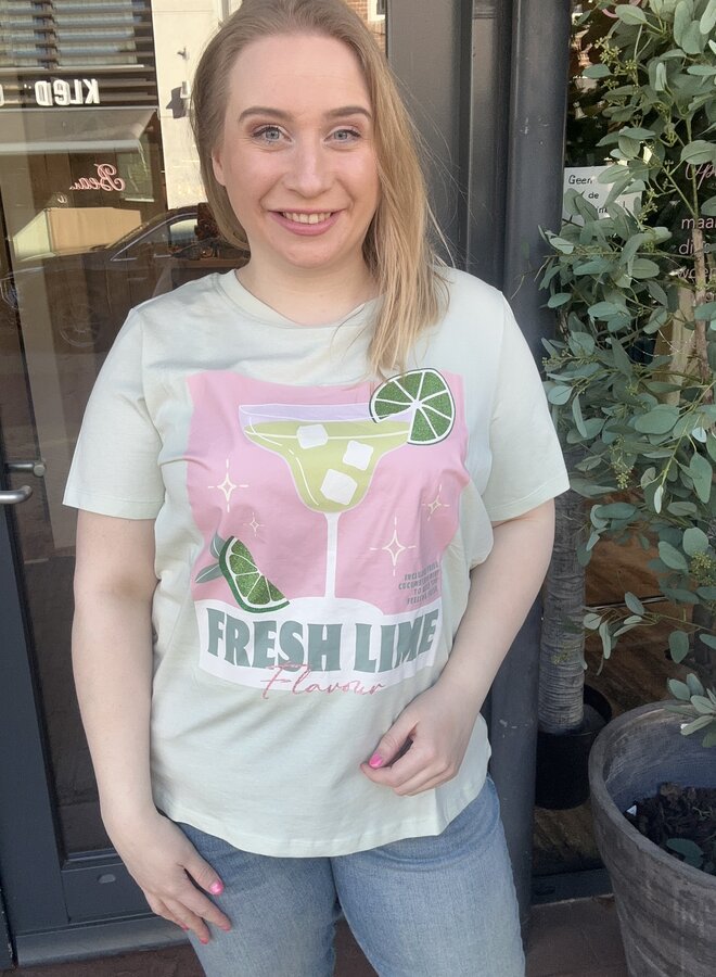 CARADDISON LIFE S/S O-NECK REG TEE JRS Green Lily/FRESH ME