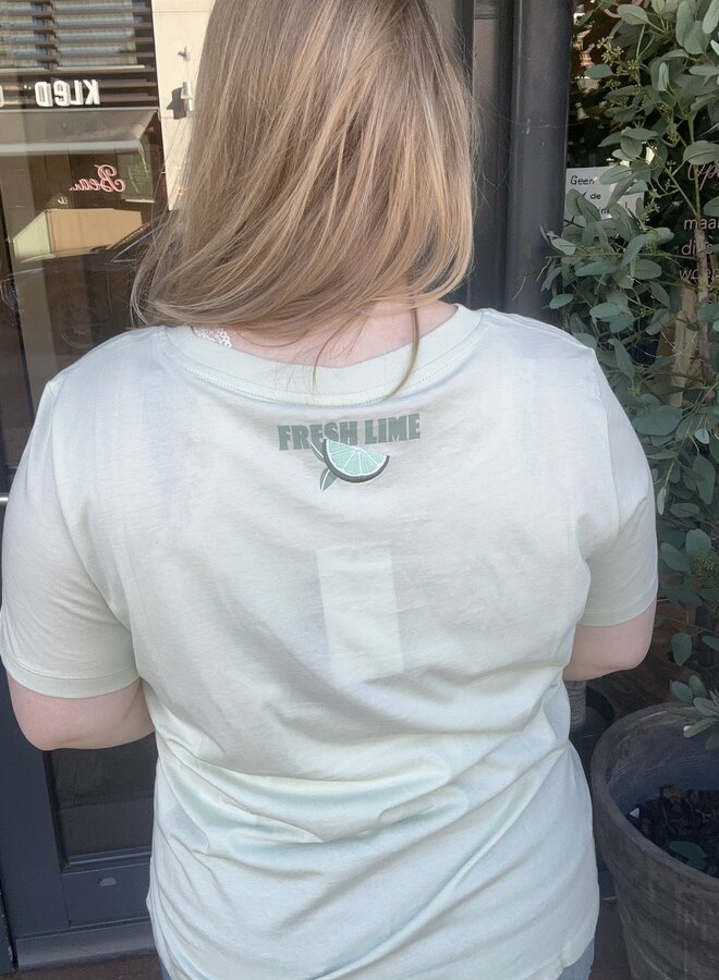 CARADDISON LIFE S/S O-NECK REG TEE JRS Green Lily/FRESH ME