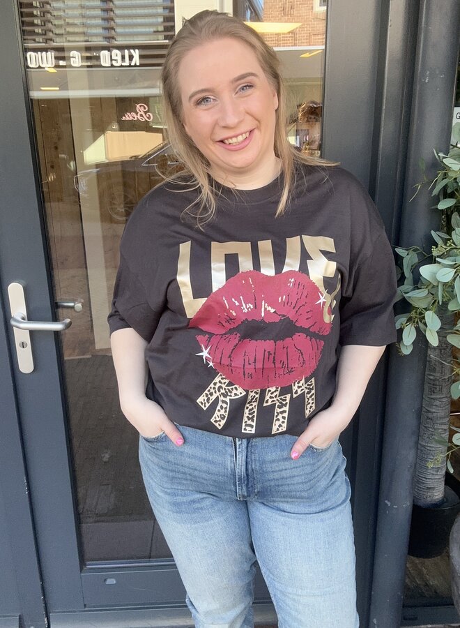 CARKOURTNEY SS O-NECK TEE JRS Phantom/Lips