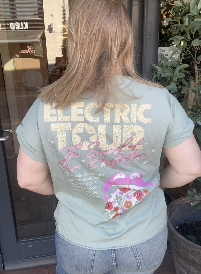 CARJOZI CAPSL TURNUP O-NECK JRS Jadeite/Electric