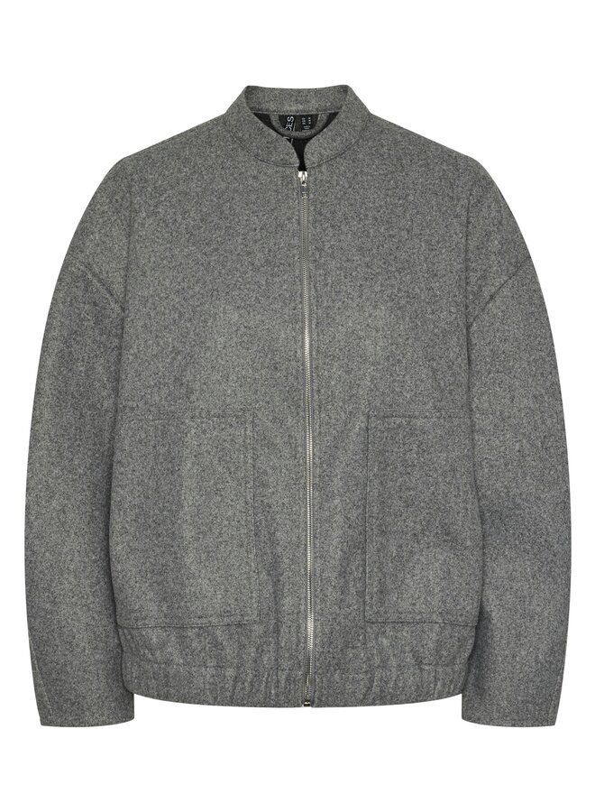 PCDEBBIE LS BOMBER JACKET NOOS Light Grey Melange