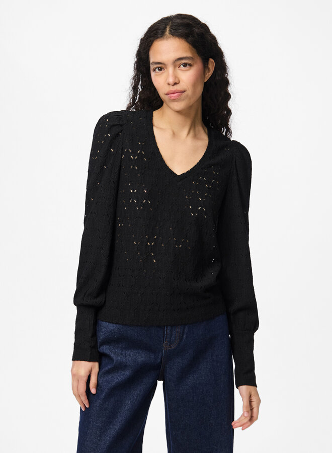 PCCHRISTY NEW LS TOP NOOS Black