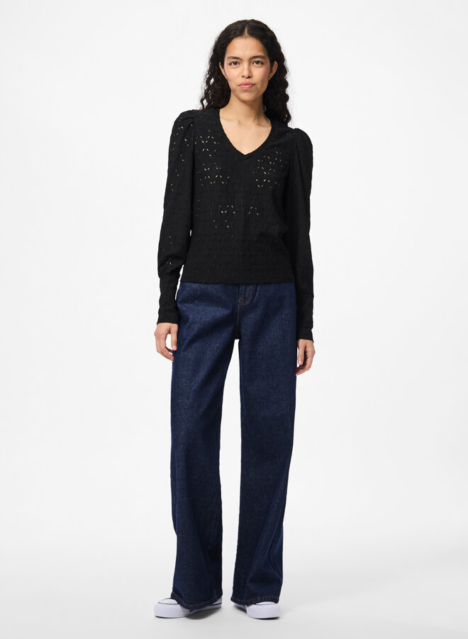 PCCHRISTY NEW LS TOP NOOS Black