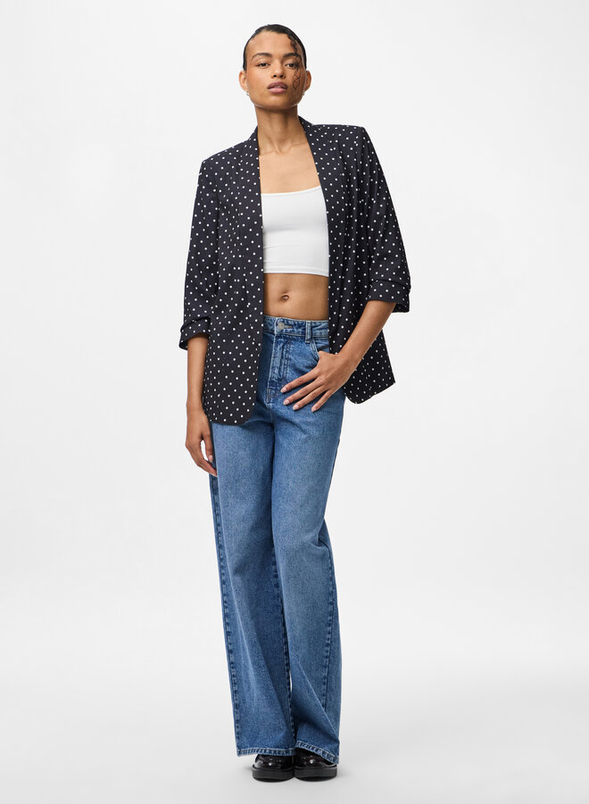 PCBOSELLA 3/4 PRINTED BLAZER NOOS BC Black/NEW DOT