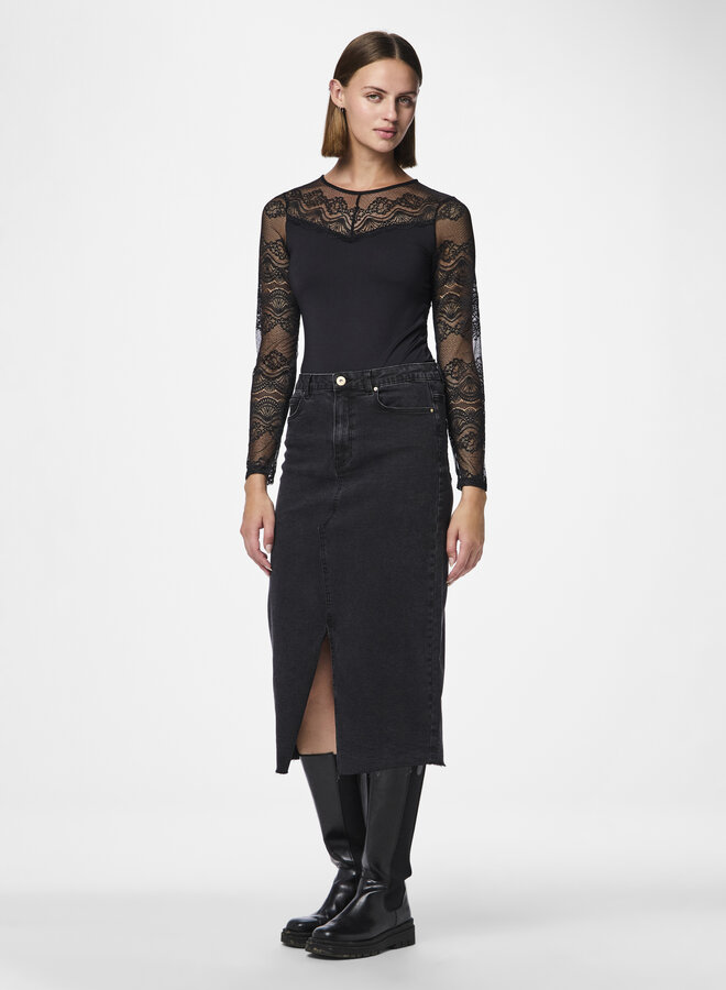 PCSINNA LS BODYSTOCKING NOOS Black