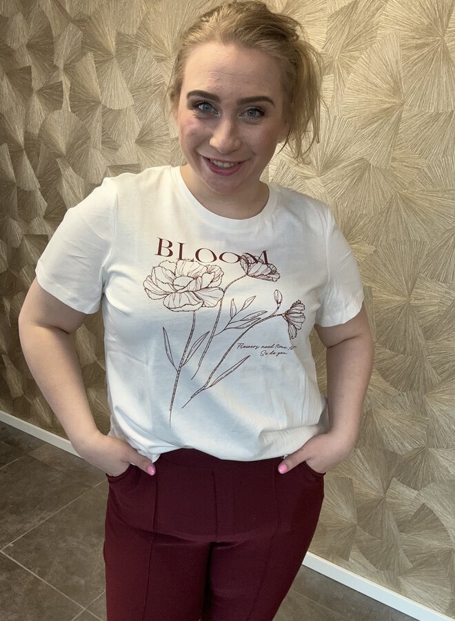 VMCJILIADA S/S T-SHIRT JRS BTQ CUR Snow White/ANDORRA BL