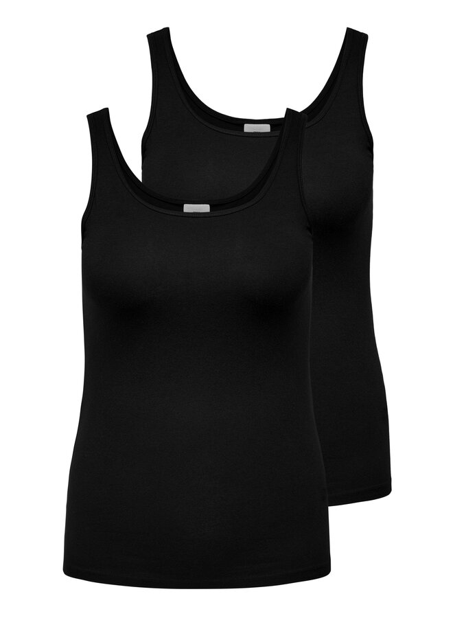 CARTIME LIFE TANK TOP 2 PACK NOOS Black/W. BLACK