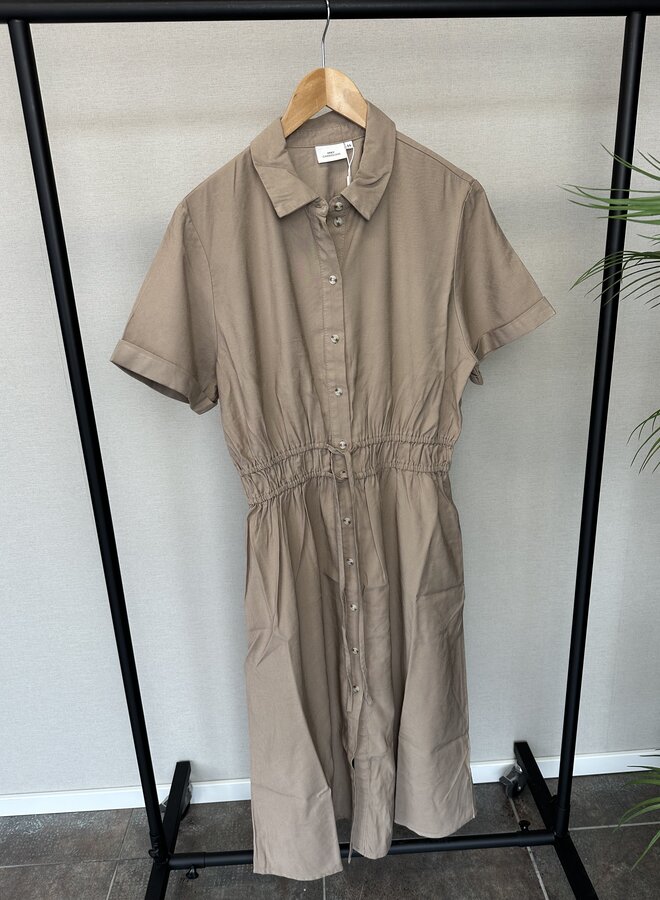 CARARIS LIFE 2/4 LONG SHIRT DRESS PNT Taupe Gray