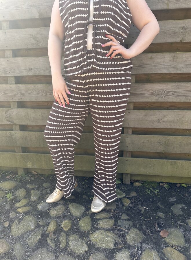 CAREVA STRIPE WIDE LEG PANT JRS Shopping Bag/Cloud dance