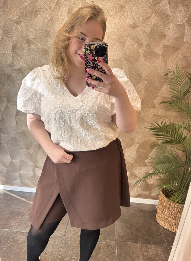 VMCANN EMB SS TOP WVN LCS CUR Snow White