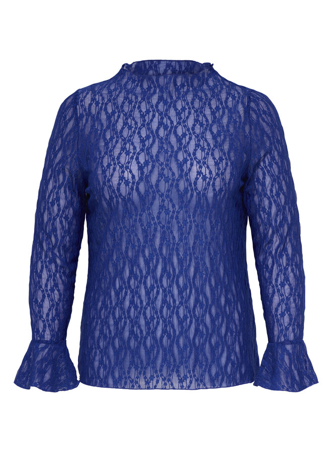 CARBELLA O-NECK LACE BELL SLEEVE TOP JRS Laser Beam