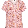 VMCEASY JOY V-NECK SS BLOUSE WVN GA CUR Snow White/Dina