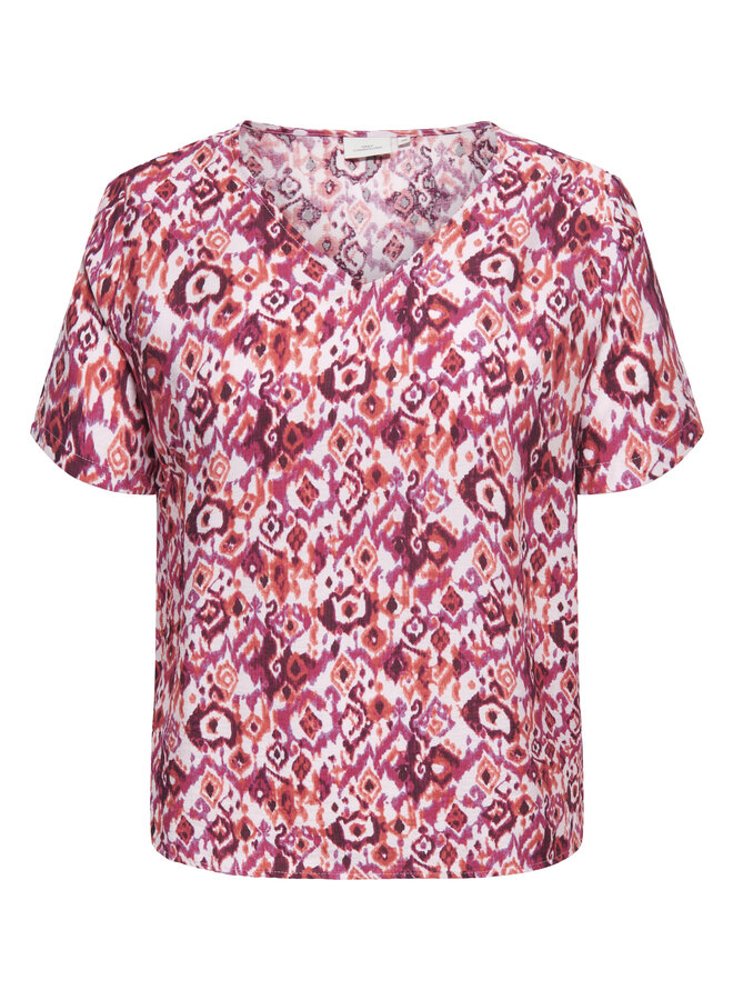 CARHAVANA S/L TOP AOP Fuchsia Purple/SUMMER GEO