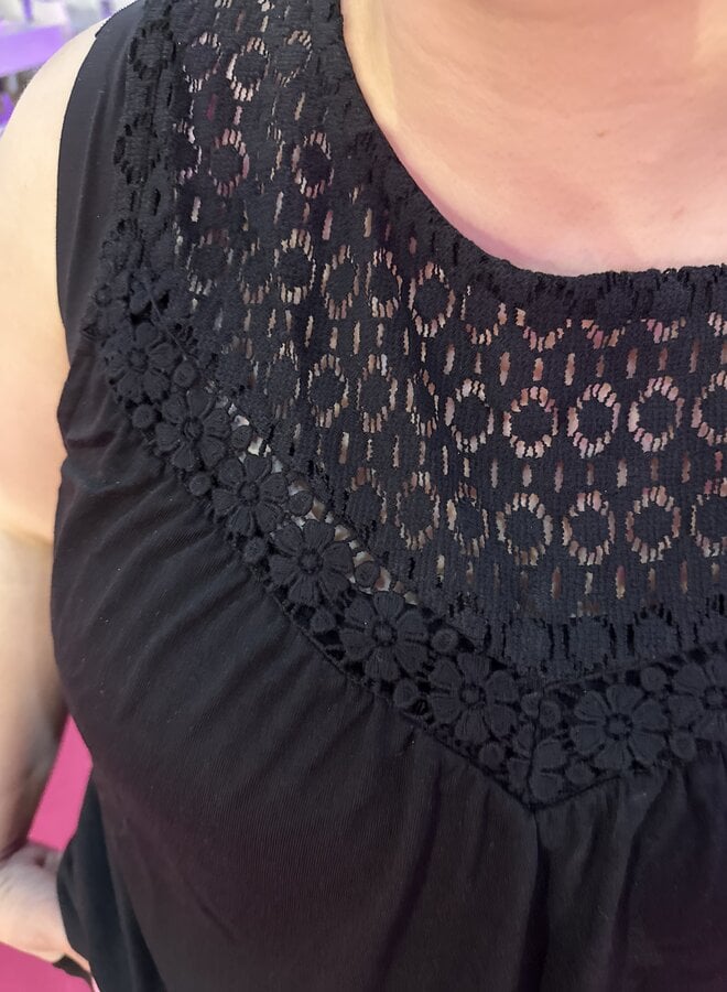 CARJULIA S/L O-NECK TEE JRS Black