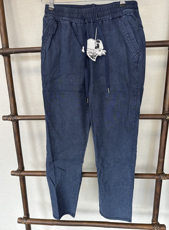 Broek Cherry Berry Y19018 Donkerblauw