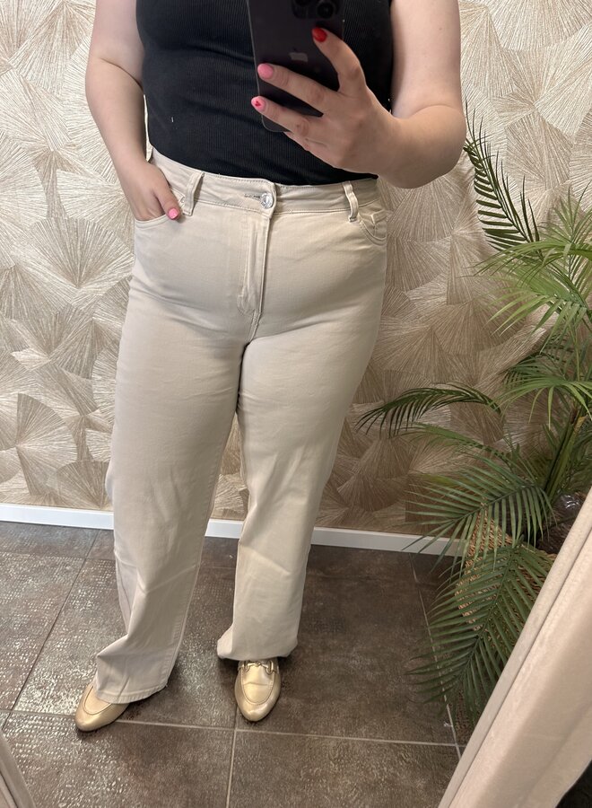 Jeans DJ2498 Beige wide leg