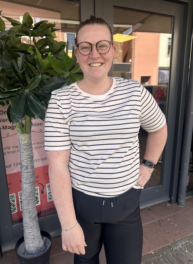 CARBLOOM S/S REG TOP JRS Cloud Dancer/(Dina) bla