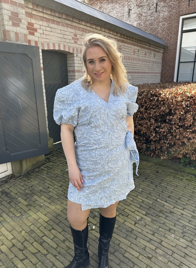 PCGRETCHEN SS WRAP DRESS WVN QX Cashmere Blue