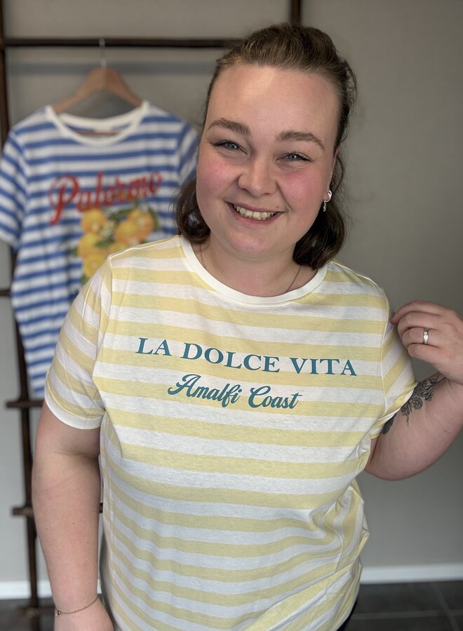 CARCLARA S/S O-NECK REG TEE JRS Sunlight/CLOUD DANC