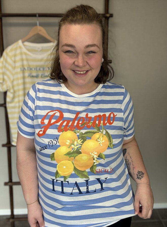 CARCLARA S/S O-NECK REG TEE JRS Cornflower Blue/CLOUD DANC