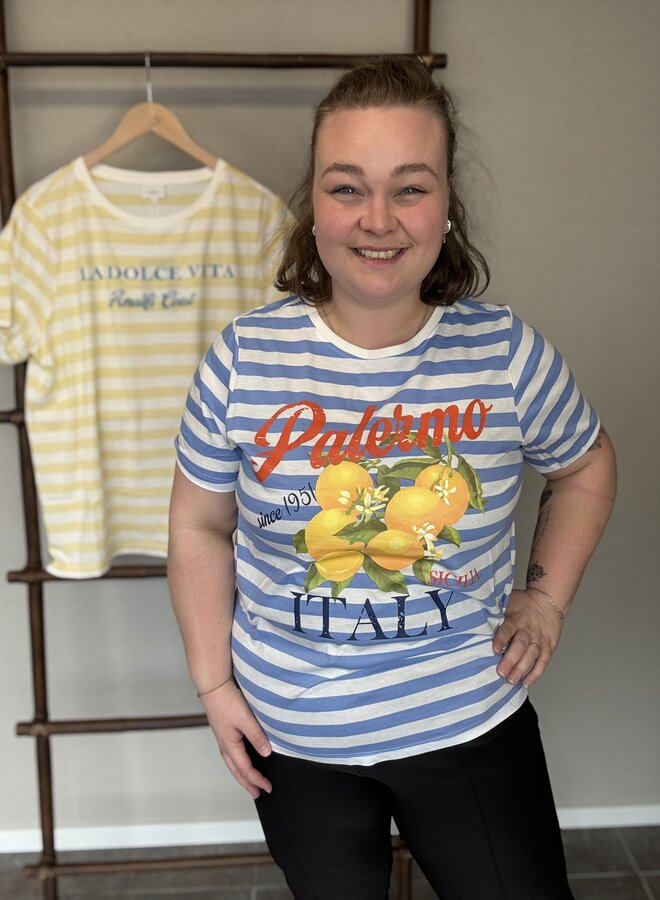 CARCLARA S/S O-NECK REG TEE JRS Cornflower Blue/CLOUD DANC