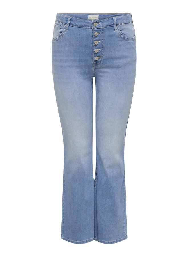 CARLAUREN HW PUSH UP FLARED DNM COT718 Light Blue Denim