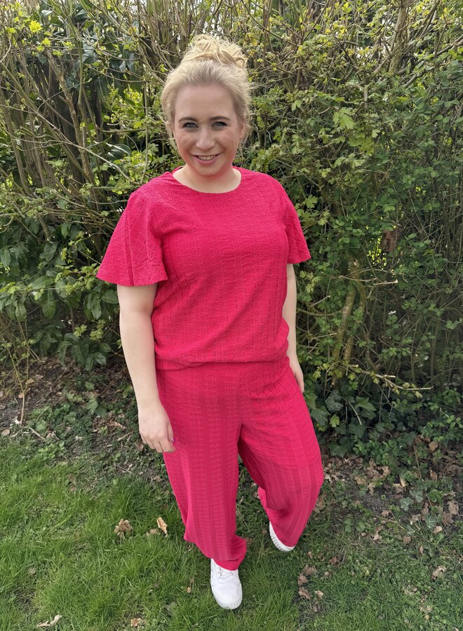 VMCCASSANDRA SS O-NECK TOP JRS CUR Coral Paradise